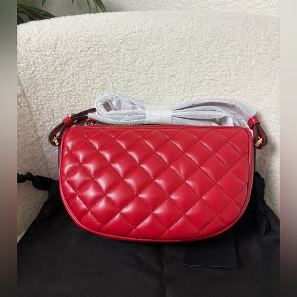 Versace Medusa Red Quilted Crossbody Bag - Picture 6 of 10